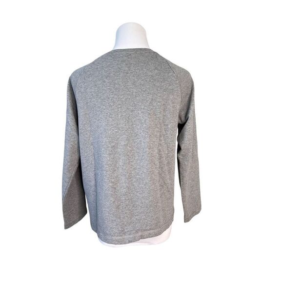 Weekends + Chico's French Terry Gray Sweatshirt 1=M=8/10 Minimalist Casual - Picture 3 of 12